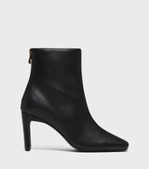 Steph Black Heeled Ankle Boot With Zip